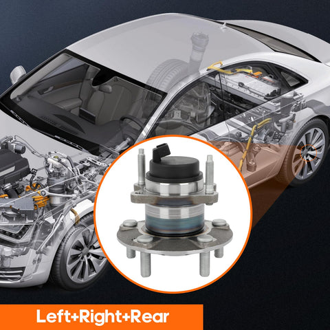 Image showing Premium Rear Wheel Hub Bearing Assembly 512436 For 2010 To 2013 Kia Forte Koup Forte5 And Forte with car diagram.