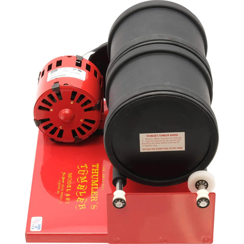 Rotary Rock Tumbler Kit With Dual Rubber Barrels 6 Lb Capacity Each Model AR2 115 Rock Tumbler motor and dual barrels image