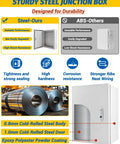 Heavy Duty Electrical Junction Box 16x12x8 Inch IP66 Nema 4X Rated Steel Enclosure with cold-rolled steel body and door.