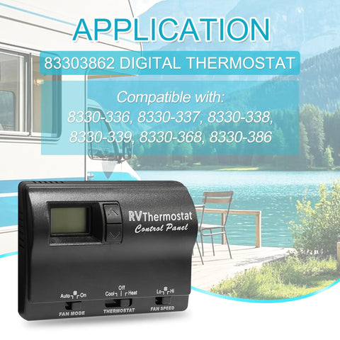 Digital Thermostat Replacement for Home Heating and Cooling, Wall Mounted T Stat With Easy Temperature Adjustment device.