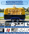 Turnkey Commercial Food Truck For High Volume Burger Stands And Mobile Catering Trailer with stainless steel sink and water pump.
