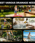 Heavy Duty Cordless Stick Transfer Pump Battery Powered For Tight Spots With 3 Section Detachable Tube used for garden irrigation and swimming pool.