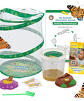 Butterfly Garden Kit With Live Caterpillars, Habitat, Feeder, Chrysalis Holder, and STEM Journal for kids and families.