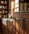 Rustic kitchen with 12 Pack Antique Brass Cabinet Pulls And Handles For Drawers, Closets, Dresser And More, 110 mm Hole Center