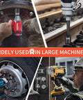 Beefy Half Inch Drive Metric Impact Socket Set in use with large machinery and impact wrenches