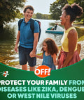 Family enjoying outdoor walk by a lake, highlighting Deep Woods Mosquito And Insect Repellent Wipes With 25 Percent DEET For Up To Eight Hours Of Protection 12 Individually Wrapped Wipes Per Pack Repels Mosquitoes Ticks Gnats And Chiggers Outdoors All Day Bug Defense.