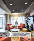 LED Plug And Play PL Horizontal Light Bulb 16W G24q Base 42W CFL Replacement illuminating a modern living room space
