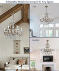 Rustic Black Iron Pendant Chandelier With Crystal Accents in living room, ceiling heights: sloped, flat, vaulted, 22 inch diameter
