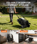 18-Inch 40V Brushless Cordless Lawn Mower For Yards, Lightweight Battery Powered With 6-Position Height Adjustment, Quiet Low-Vibration Design, Includes 2x 5.0Ah Batteries, Yard-Ready Power folding for compact storage