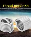 Built Tough 304 Stainless Steel Wire Thread Insert Assortment 100 Piece M6 X 1.0 X 1.5D Thread Repair Screw Sleeves close-up view.