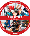 Top Notch Black Synthetic Vinyl Exam Gloves 5 Mil Thick Powder Free Latex Free Large Grip Tight Design 1000 Count Box for medical and salon use.