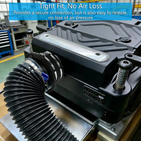 Boss Woodshop Dust Collector Adapter Snaps Sweet And Solid On Any 4 Inch Hose For Table Planer And Saw Vacuum Ports With Snap Lock Connectors for tight hose connection.