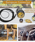 No Bull Heavy Duty 110 Volt Portable Line Boring And Welding Machine Kit With Crawler Pin Dismantler And 100 Ton Hydraulic Track Pin Press For Excavator Chain Fixes showing European connector with welding components.