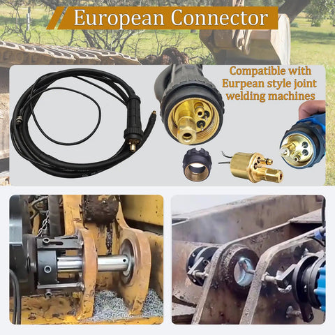 No Bull Heavy Duty 110 Volt Portable Line Boring And Welding Machine Kit With Crawler Pin Dismantler And 100 Ton Hydraulic Track Pin Press For Excavator Chain Fixes showing European connector with welding components.