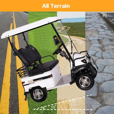 Kick Around With This Hella Smooth Electric Golf Cart Featuring Roomy Storage Box And 800W Motor Power Perfect For Seniors Adults doubles as mobility scooter on all terrain.