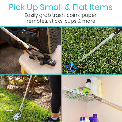32 Inch Suction Cup Grabber Reacher 2 Pack Heavy Duty Pickup Tool For Seniors And Elderly Long Reach Extension Arm Claw For Trash Litter Cans Pinecones And More