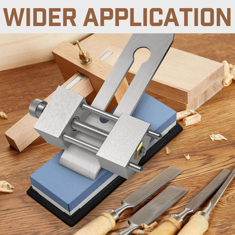 Heavy Duty Chisel Sharpening Jig Kit With Adjustable Angle Fixture And Gauge All Metal Honing Guide for Wood Chisels