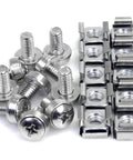 Smooth Operator M6 Cage Nuts And Precision Screws Kit With Fast Lane Install Tool for Server Racks; steel hardware set, 50 pieces.