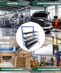 Heavy Duty Alloy Steel Lumber Storage Rack Delivering 1000 Pound Load Capacity Pipe Multi Function Organization Shelf For Workshop Garage And Tradesman Shop Rig with pipes in a workshop
