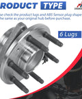 Front Wheel Hub Bearing Assembly 6 Lug 2WD ABS Direct Fit OE Replacement 515097 for 2007-2014 Chevy Silverado