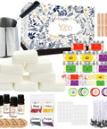 Beginner Friendly Candle Making Kit for Adults With Soy Wax 480g Wax Melter Fragrance Oils Dyes Wicks Tins Stickers and More featuring all components