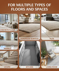 Image showing various floor types including concrete, hardwood, tiles, marble, stairs, kitchen, and living room for rug grippers.