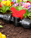 Thirteen Piece One Half Inch Drip Irrigation Shut Off Valves Kit With Barbed Lock Nut Connectors For One Half Inch Drip Tubing