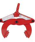 Steel Single Scissor Pallet Puller With 5 Inch Jaw Opening And 6000 Lb Capacity, Red Heavy Duty Pallet Tugger For Smooth Truck Floor Loading And Unloading, front view