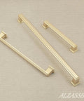 15 Pack Brushed Brass Cabinet Pulls 5 Inch Hole Center 128mm Kitchen Cabinet Handles For Cabinets And Drawers Upgrade Your Space With A Slick Durable Solid Brass Look And Easy Install AL3071BB