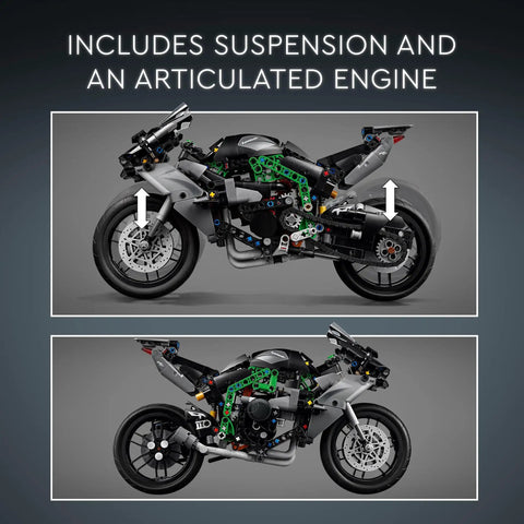 Ninja H2R Inspired Kawasaki Motorcycle Model Kit With Stand For Kids Ages 10 And Up Realistic Detail 1 8 Scale Building Toy