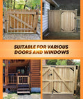 Heavy Duty Gate Brace Kit Anti Sag Gate Hardware Corner Brace For Wooden Fences and Doors with Black Steel Hinges and Brackets