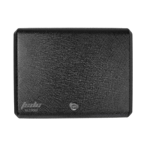 Top view of Heavy Duty Lockable Steel Case With Security Cable And Keyed Lock, powder coated, compact size for valuables.