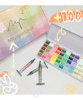 Gel Palette For Nail Art Non Wipe Painting Gel Set With 40 Colors In Individual Squares UV LED Safe For DIY Salon Kit