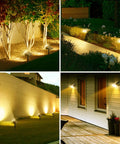 8 Pack Outdoor Solar Spot Lights With 65 LEDs IP65 Waterproof Landscape Pathway Garden Lights for Yard and House installed view