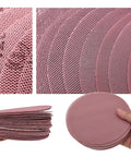 Super Cool 5 inch Mesh Sanding Discs With Hook And Loop Backing, 240 Grit Fine Aluminum Oxide For Wood and Metal Project Dust Free Set of 50 stacked and held