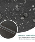 Close-up of waterproof fabric with water droplets highlighting the material of the Waterproof Cooler Cart Cover For 80 Quart Patio Coolers Fits Rolling Ice Chest 36L By 20W By 34H Inches Durable All Weather Outdoor Shield From Rain Dust Sun UV.
