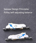 Heavy Duty Sliding Door Rollers 88 Type Double Groove Pulley self-adjusting balance design of stainless brass rollers