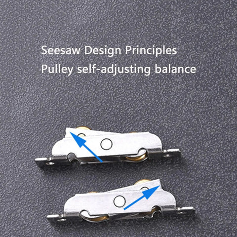 Heavy Duty Sliding Door Rollers 88 Type Double Groove Pulley self-adjusting balance design of stainless brass rollers