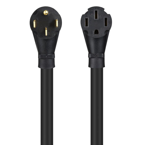 50 Amp RV Extension Cord 15 Ft With Easy Grip Handles 6 To 8 AWG NEMA 14 50 Outdoor Heavy Duty Power Cable Compatible With Tesla EV Plug J1772