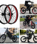 Heavy Duty 20 Inch Bike Wheel Set Front And Rear With 1.85 Inch Wide Double Wall Aluminum Rims, 12 Gauge 48 Spokes, Disc Brake MTB