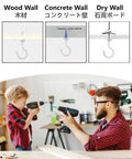 Heavy Duty Ceiling Swag Hooks Set, White 4 Pack For Plants And Lights, Zinc Alloy Hangers installation on various walls