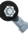Beefy Tie Rod End Kit For Arctic Cat 3303 223 And 3303 224 With M10 By One Point Two Five Thread Two And One Third Inch Length On Knuckle Side Gray Finish Replaces OEM 2006 DVX 50 2x4 And 2006 DVX 90 2x4 Utility close-up of gray metal tie rod end