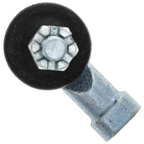 Beefy Tie Rod End Kit For Arctic Cat 3303 223 And 3303 224 With M10 By One Point Two Five Thread Two And One Third Inch Length On Knuckle Side Gray Finish Replaces OEM 2006 DVX 50 2x4 And 2006 DVX 90 2x4 Utility close-up of gray metal tie rod end