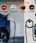 Grip And Go Portable Level 2 Ev Charger 40 Amp 23 Ft Cord Nema 14-50p Home Ev Charging Station Sae J1772 charging in rain