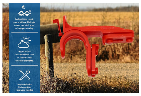 Mailbox Plastic Latch Repair Kit For Solar Group Mailbox Easy Install No Tools Required Includes Finger Handle One Latch And Two Mounting Brackets Fits Plastic Latch Not For Metal Latches A Simple DIY Fix shown on a rural mailbox