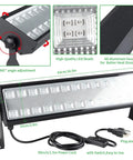 Upgraded 100W Black Light Bar 2 Pack With 104 LEDs Switch Plug And 5 Foot Cable Wide 120 Degree Beam