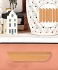 Six Pack Semicircle Beech Wood Cabinet Pull Handles With Lacquer Finish 96mm Hole Spacing Durable Drawer Pulls
