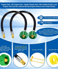 Discover the Ultimate 15-Inch RV Propane Hose in a Solid 2-Pack Setup with 1/4-Inch Male NPT and QCC1 Type1 Fittings