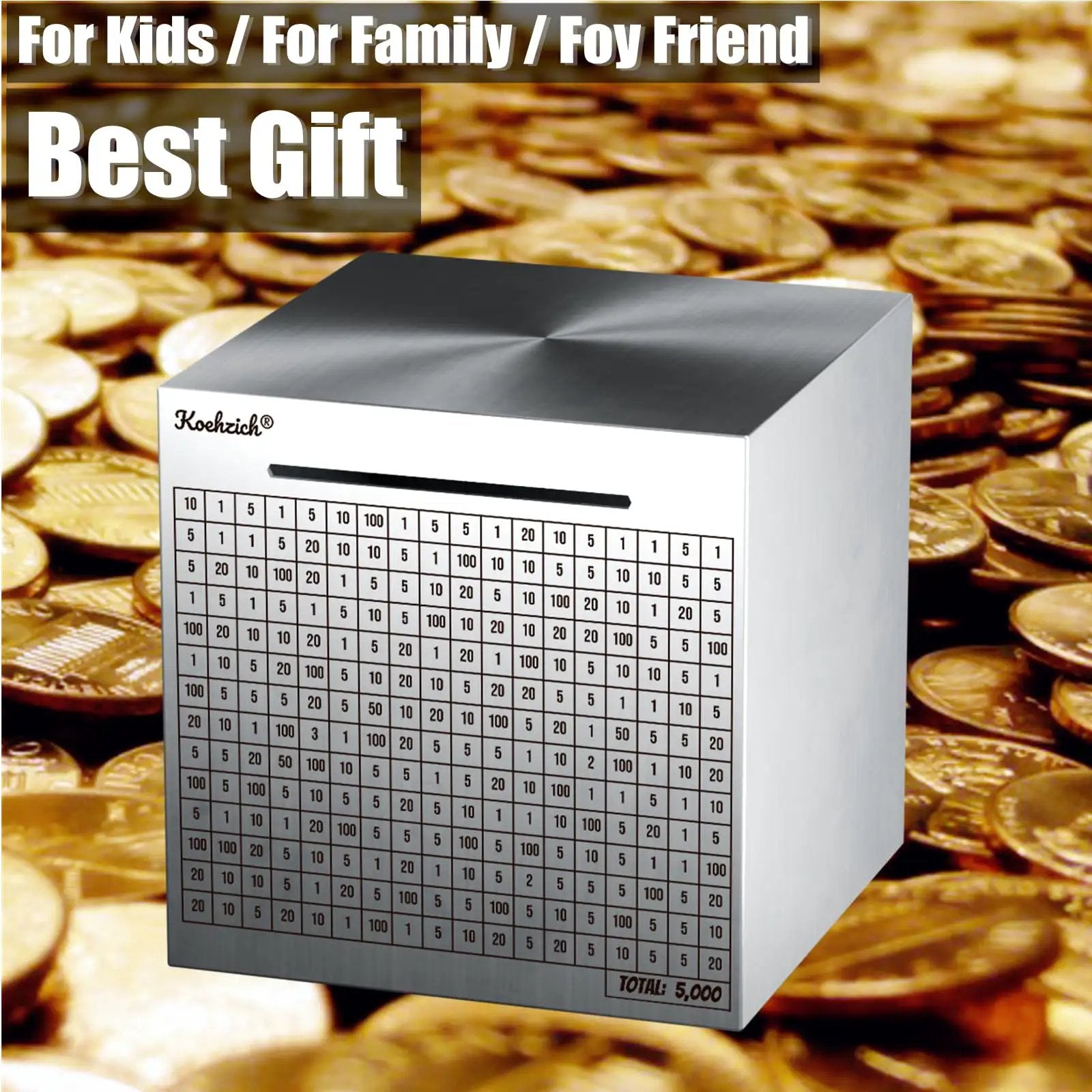 Stainless Steel Money Saving Box, Vault Style ✓