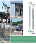 Heavy Duty One Half Inch Jaw Jaw Turnbuckle Galvanized For Wire Rope Cable Marine Grade Closed Body Two Pack 3500 Lbs